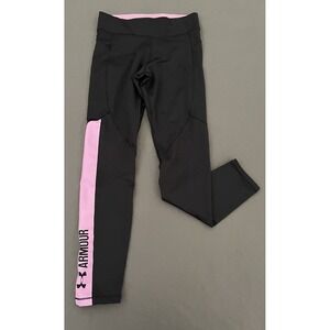Under Armour Womens Black Spell Out Logo Skinny Leggings Womens Size Medium